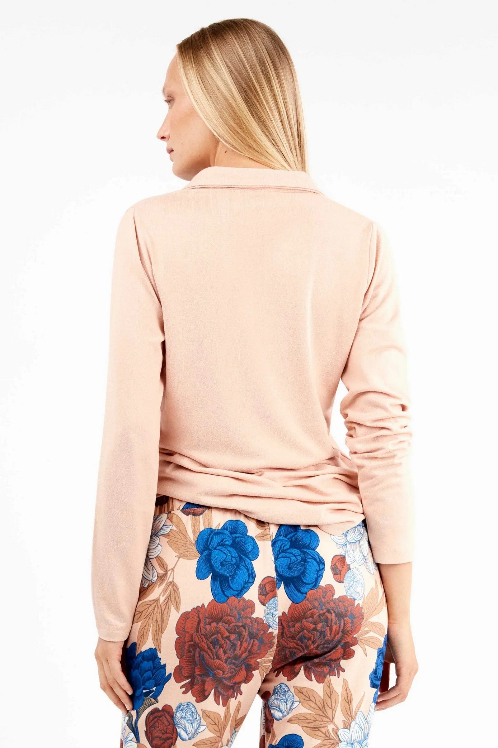 Пижама с принтованными брюками 2/20304 beige