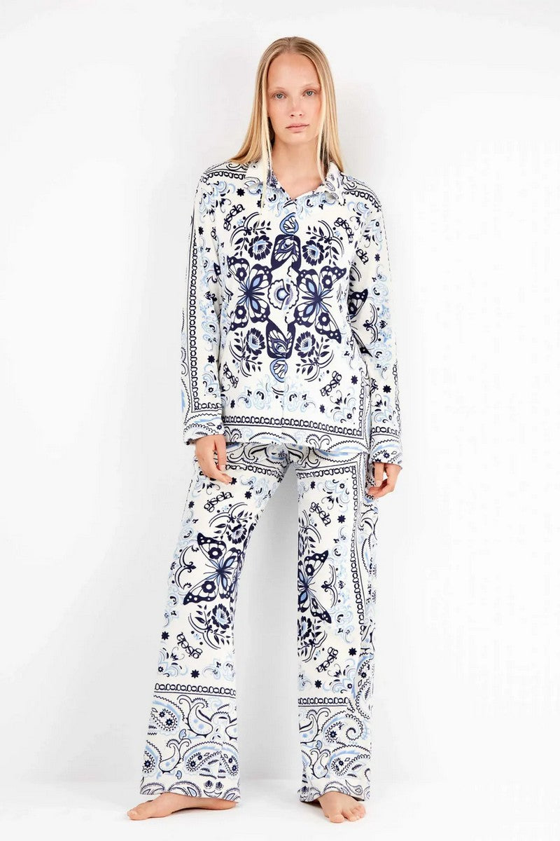 Пижама с принтом 2/20317 white