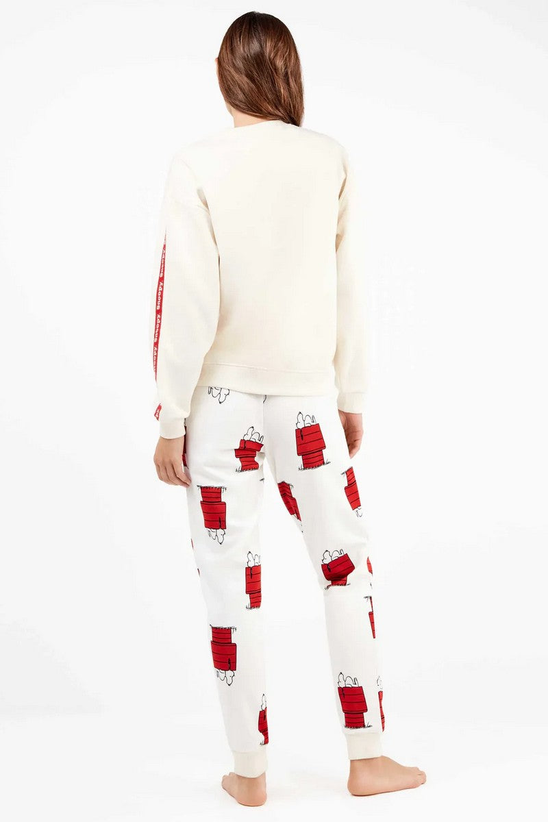 Утепленная пижама с принтом 2/20332 milk