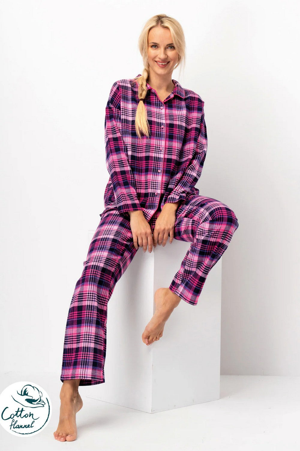 Фланелевая пижама LNS 490 pink