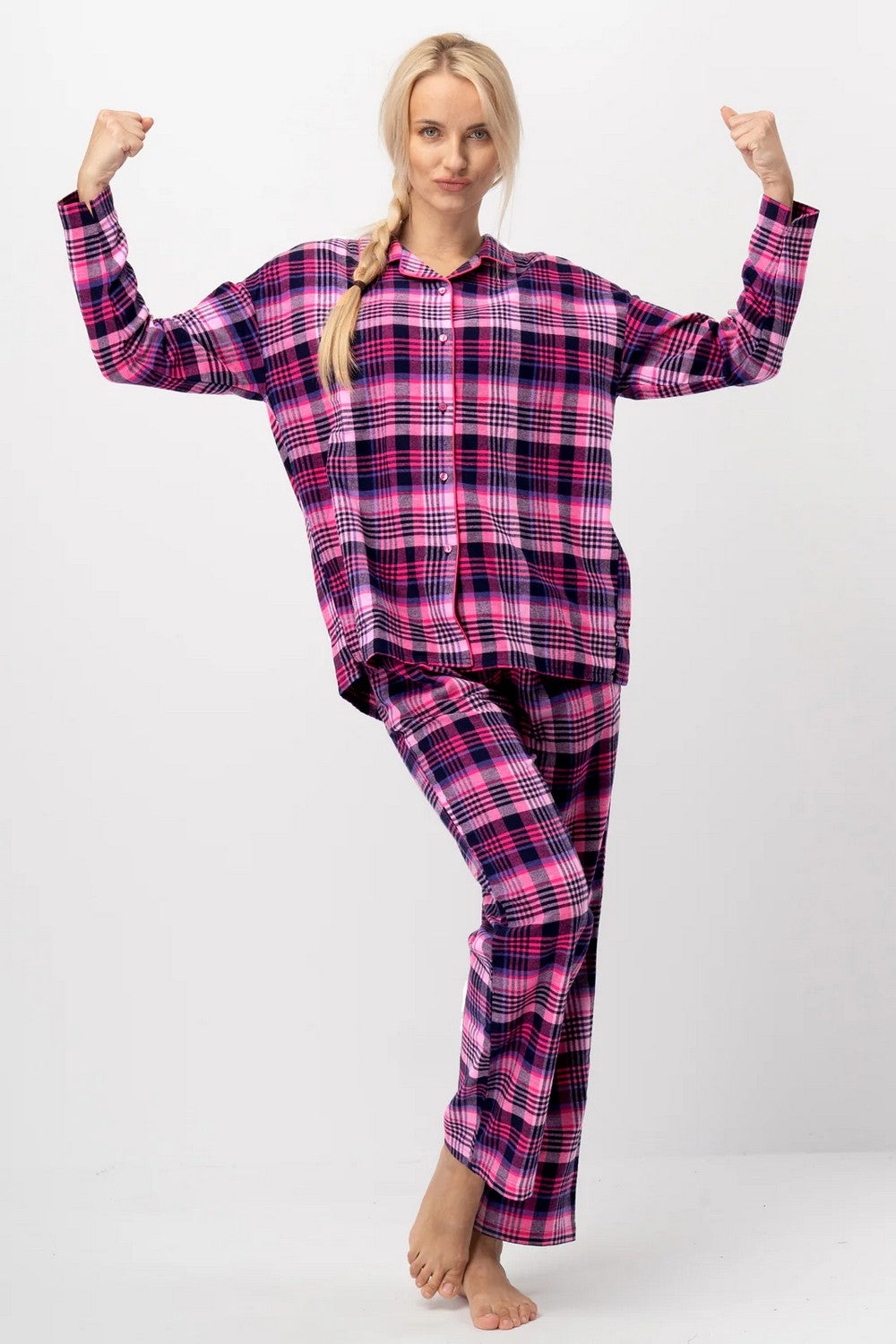Фланелевая пижама LNS 490 pink