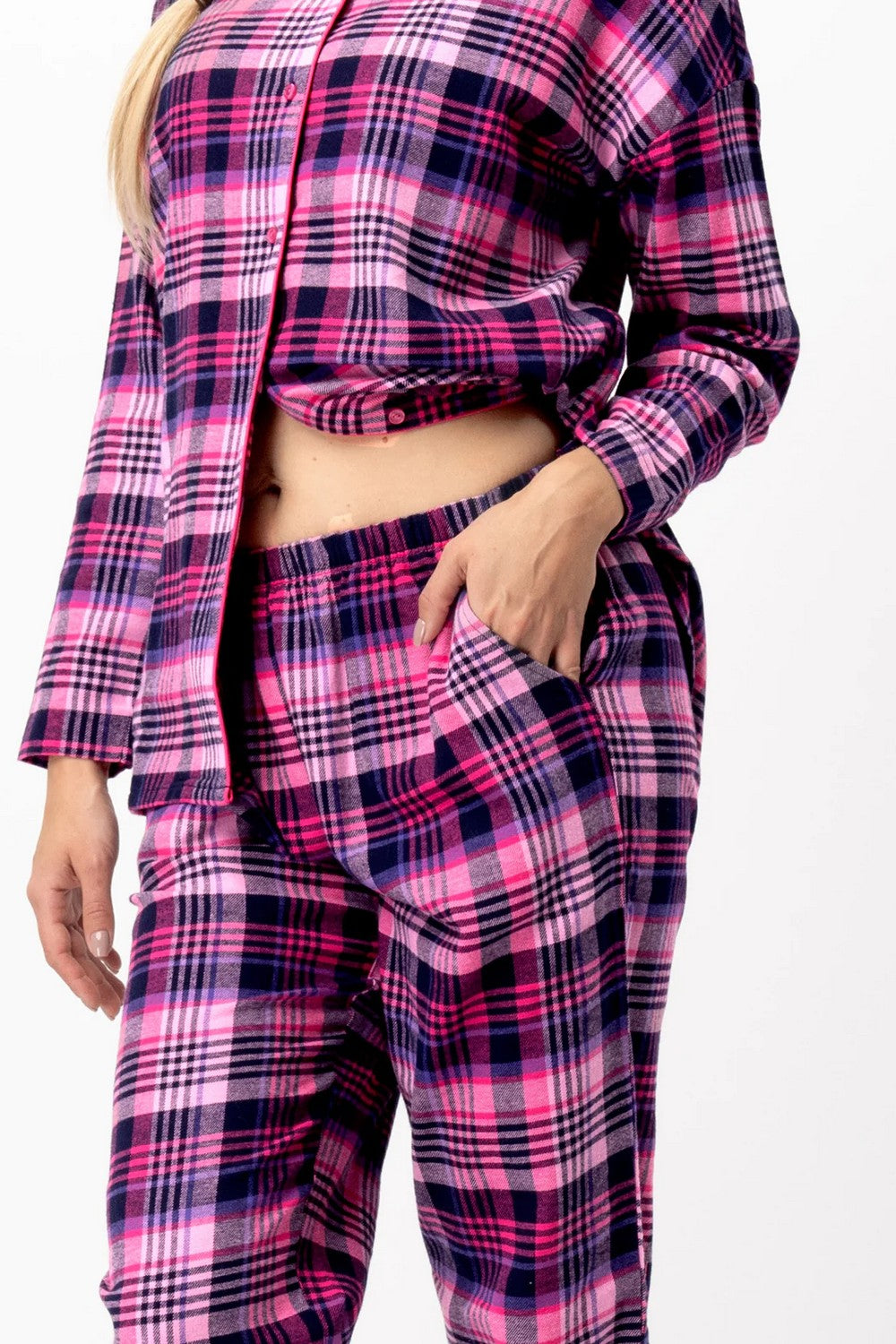 Фланелева піжама LNS 490 pink