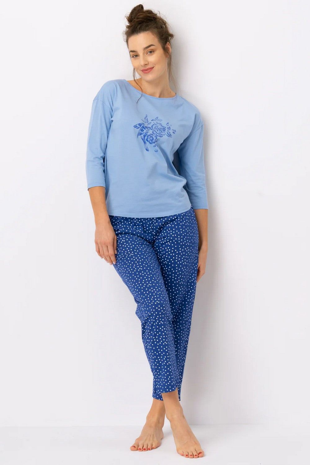 Хлопковая пижама LNS 550 A25 blue