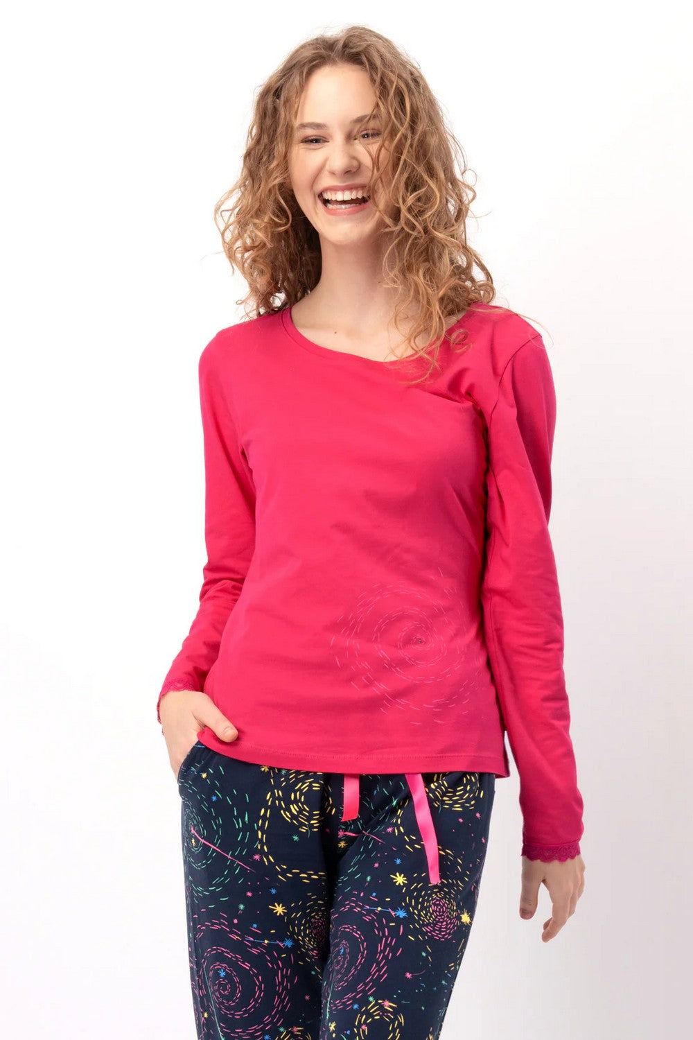 Хлопковая пижама LNS 749 pink