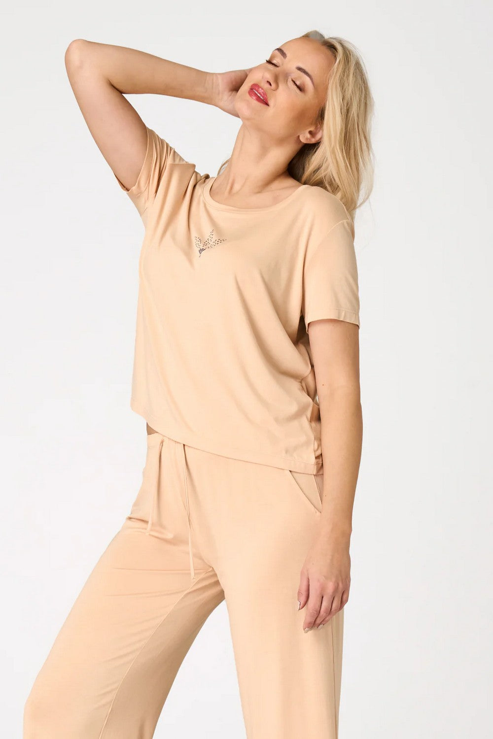 Піжама з модалу LNS 771 beige Key блуза