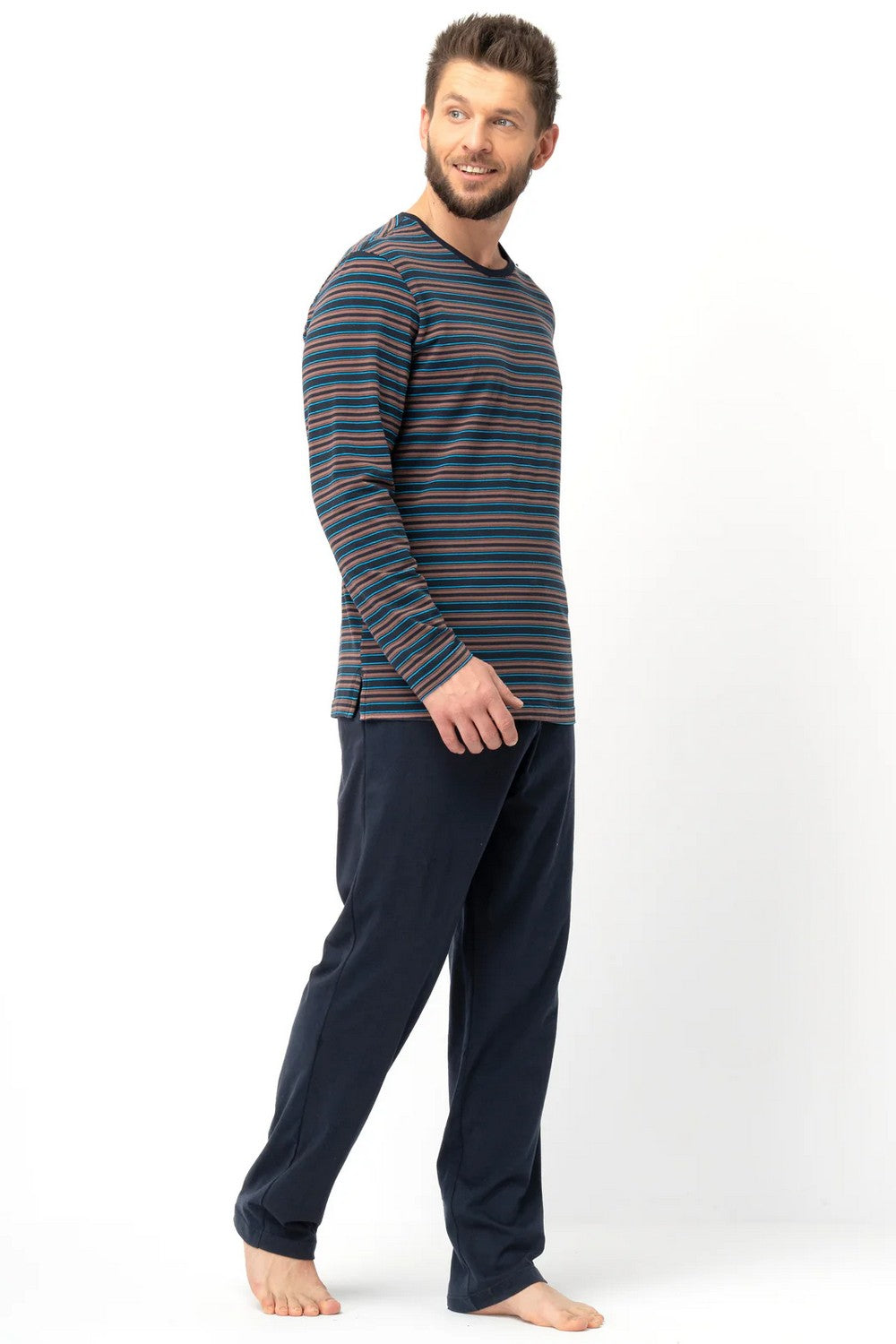 Хлопковая мужская пижама МNS 315 blue