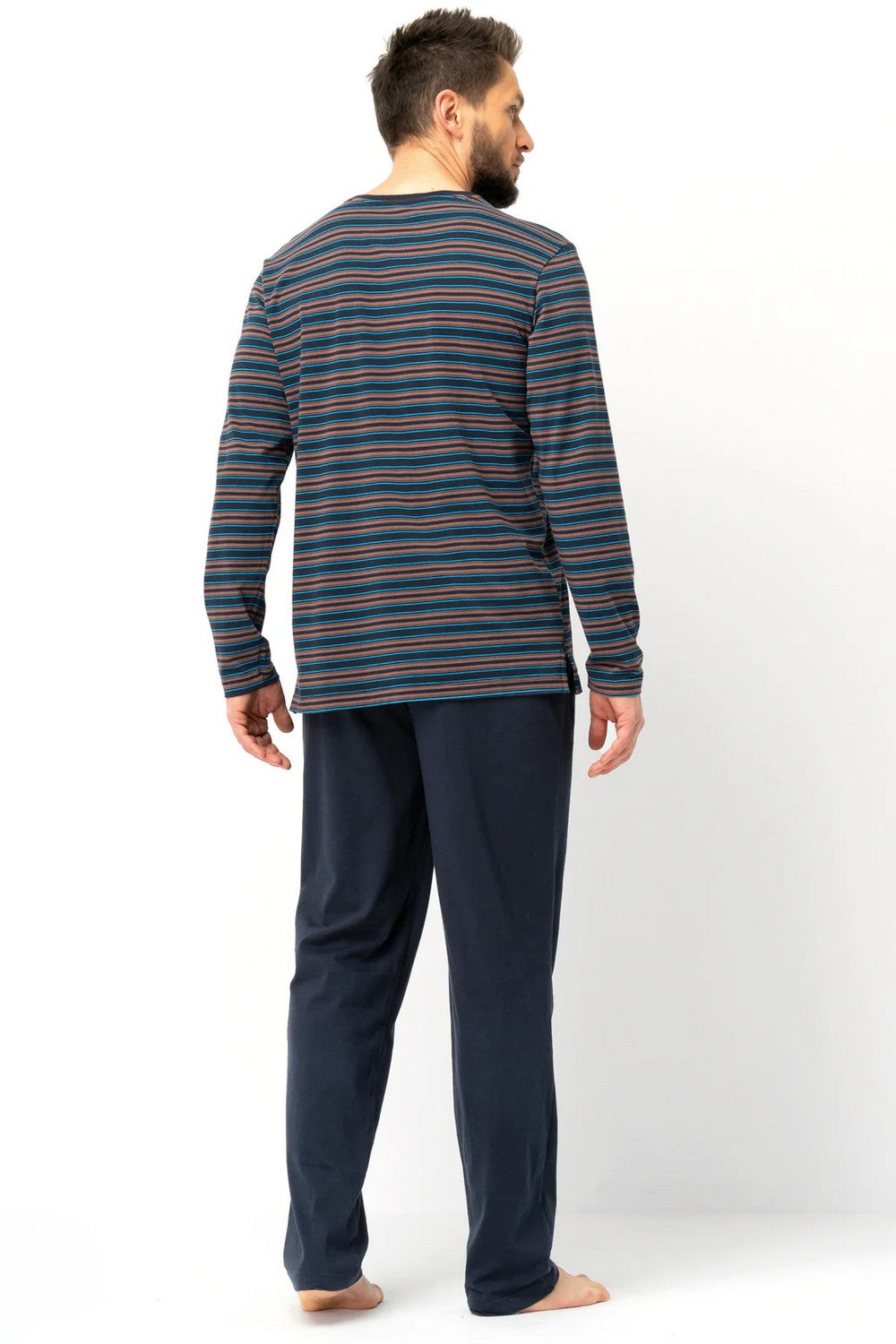 Хлопковая мужская пижама МNS 315 blue