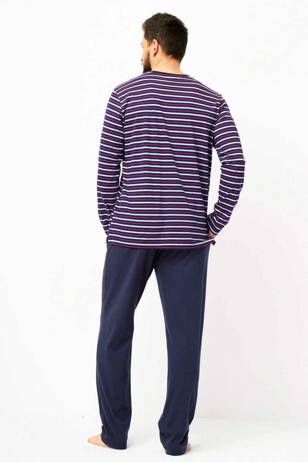 Хлопковая мужская пижама МNS 316 blue