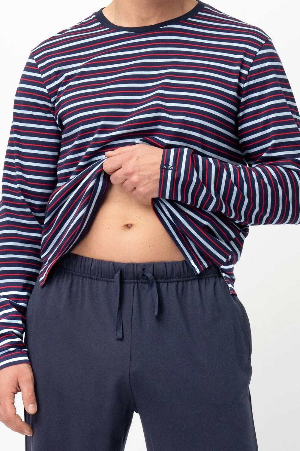 Хлопковая мужская пижама МNS 316 blue