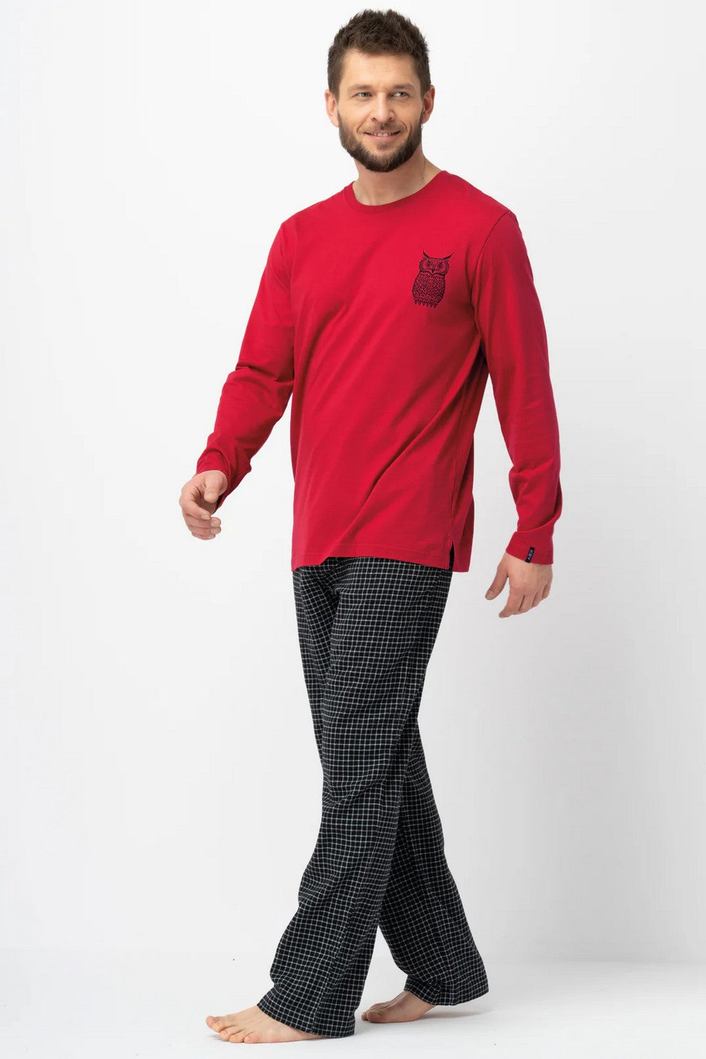 Пижама с фланелевыми брюками МNS 471 red