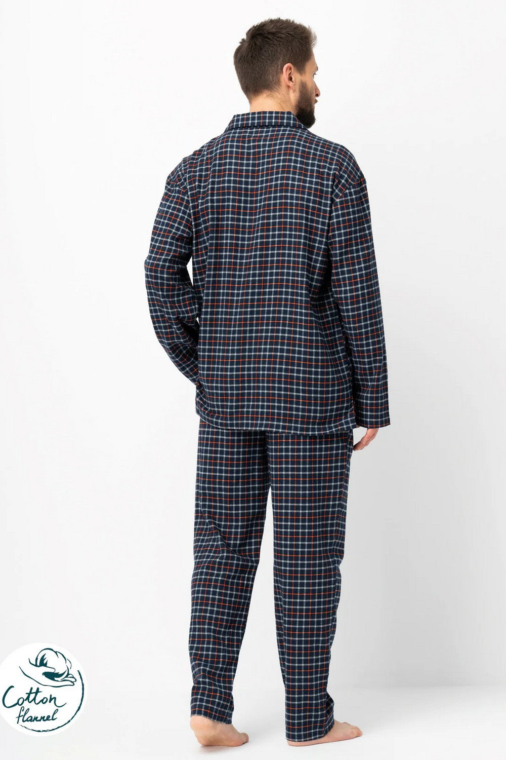 Мужская фланелевая пижама МNS 480 blue
