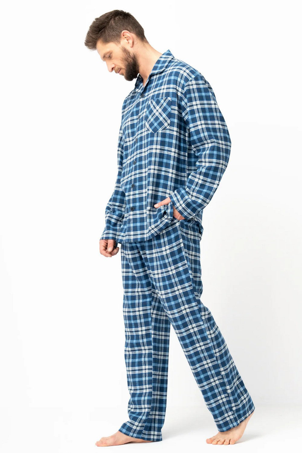 Чоловіча фланелева піжама MNS 492 B25