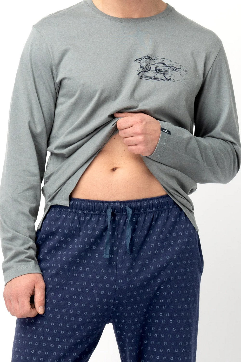 Чоловіча бавовняна піжама МNS 612 blue