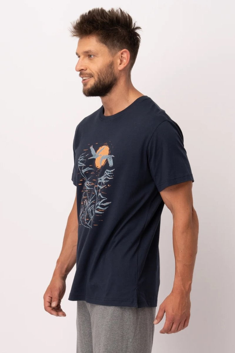 Хлопковая мужская пижама МNS 749 A25 blue