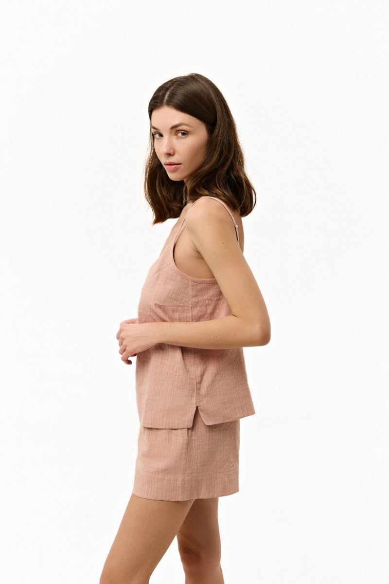 Пижама с шортами LP-041 Daisy coral