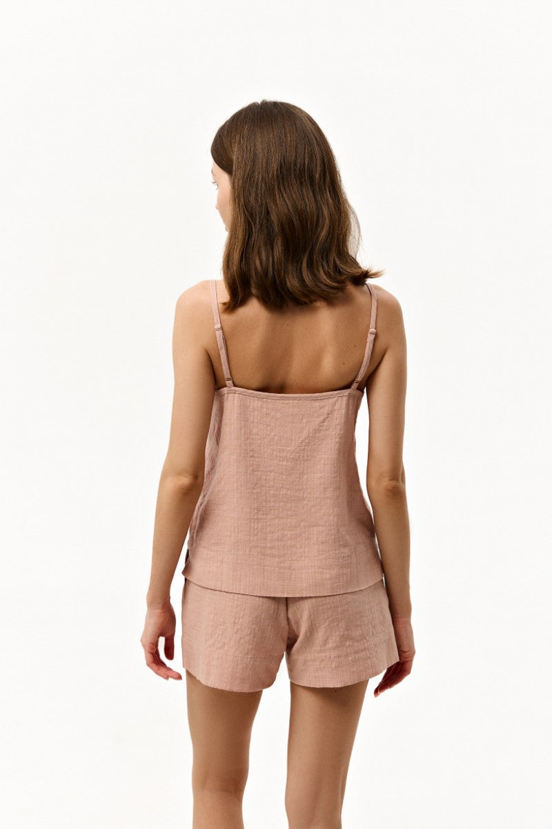 Пижама с шортами LP-041 Daisy coral