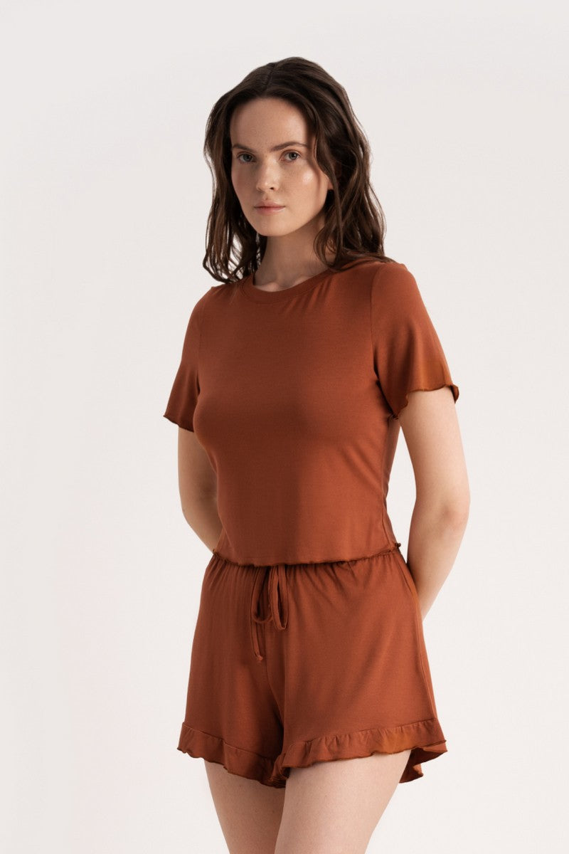 Пижама из вискозы LP-043 Ronda caramel