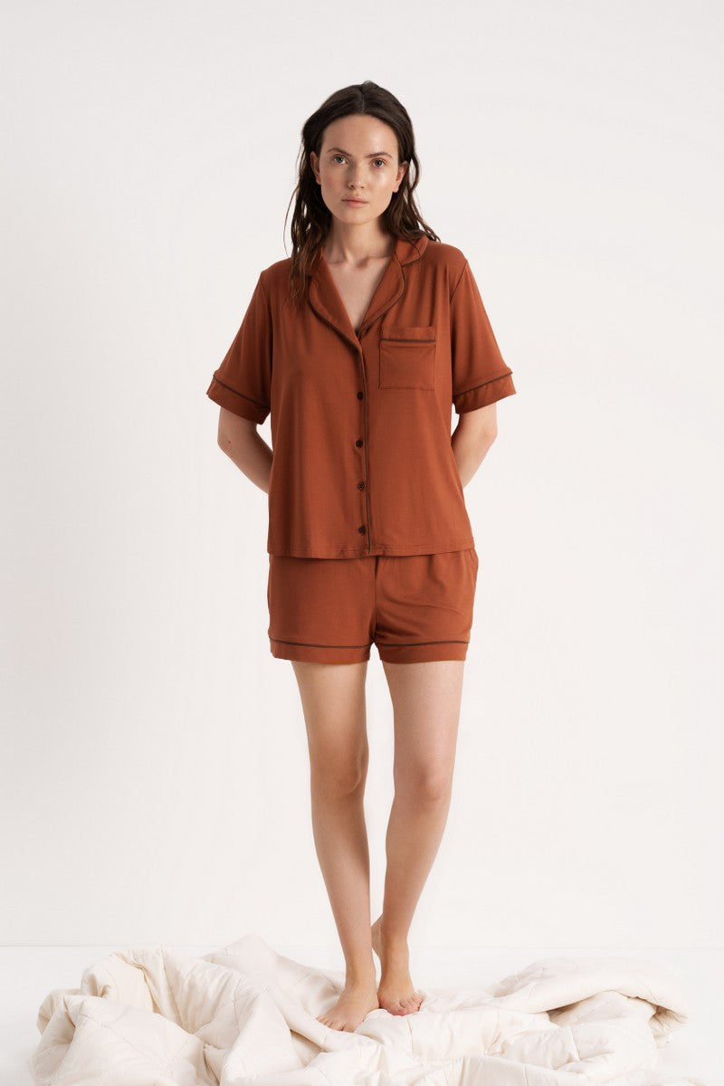 Пижама из вискозы LP-045 Esti caramel