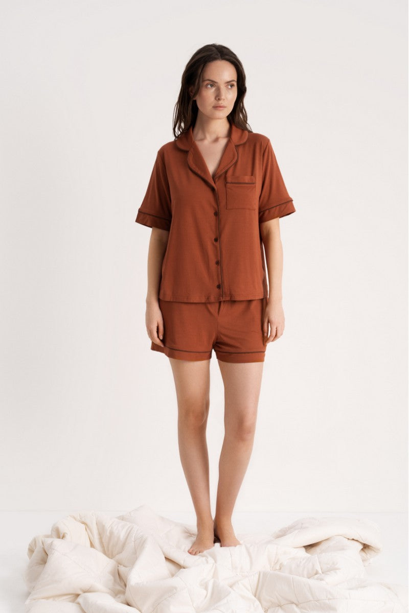 Пижама из вискозы LP-045 Esti caramel