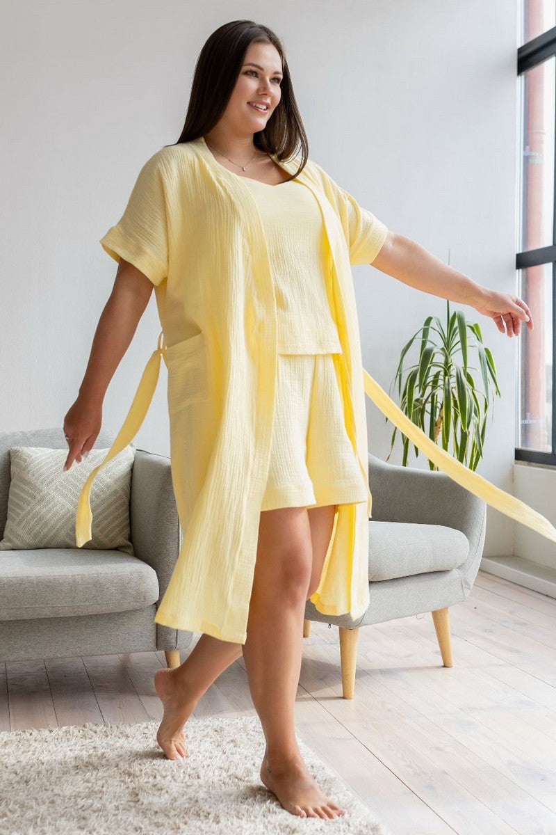 Комплект для дома из муслина Кж1808п yellow