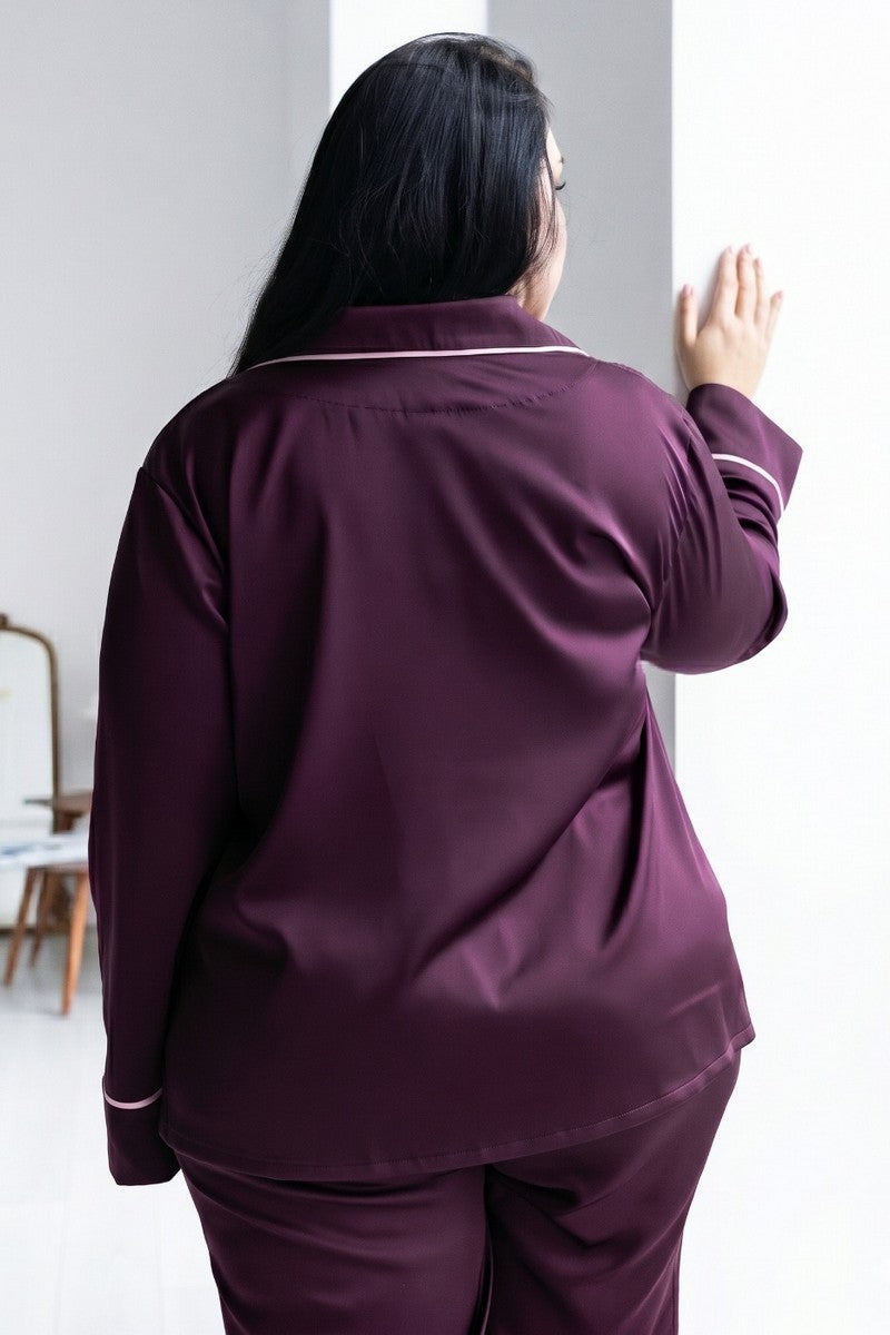Шовкова піжама Псл1300 plum MiaNaGreen