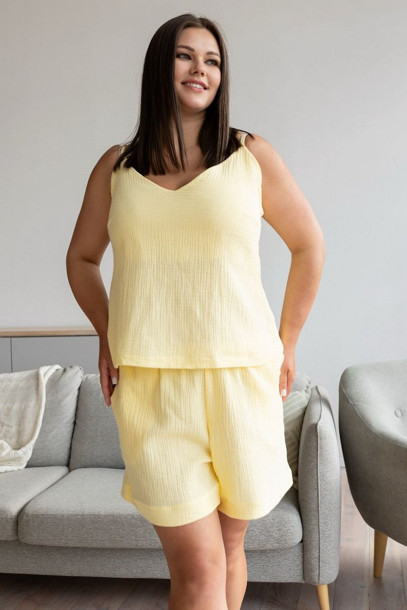 Пижама из муслина Пж1808 yellow
