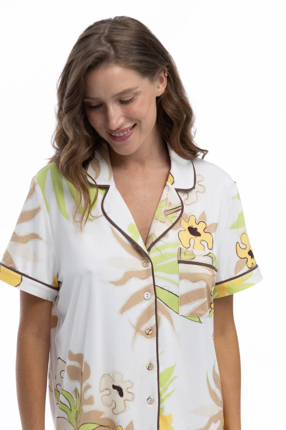 Пижама из бамбука 251207-07 Classy Morning white flower