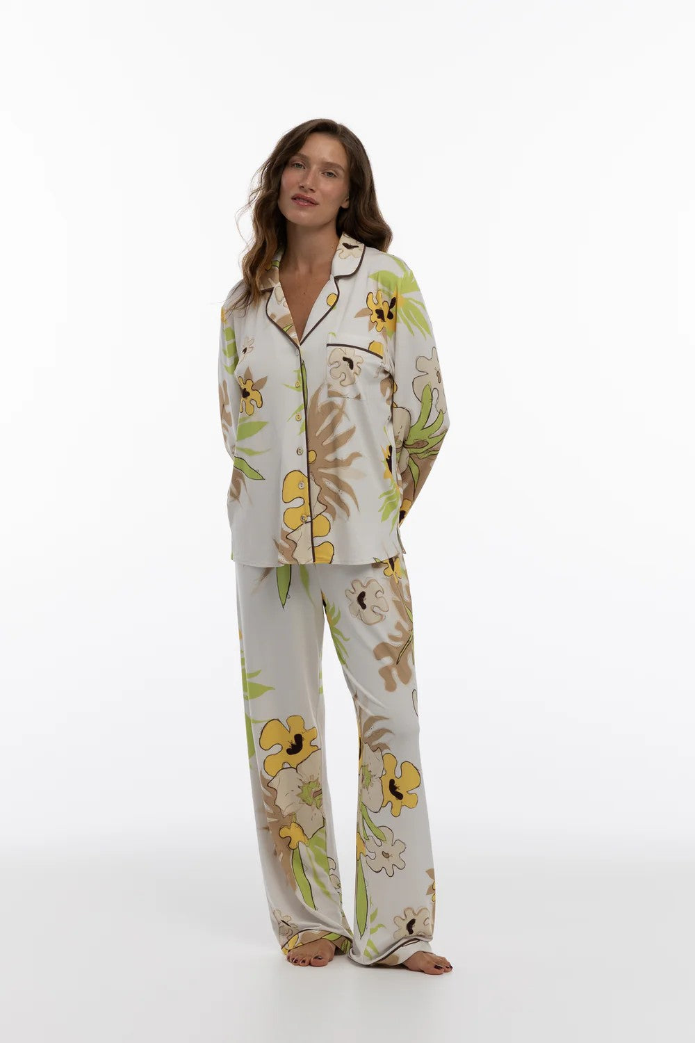 Пижама из бамбука 251207-08 Classy Morning white flower