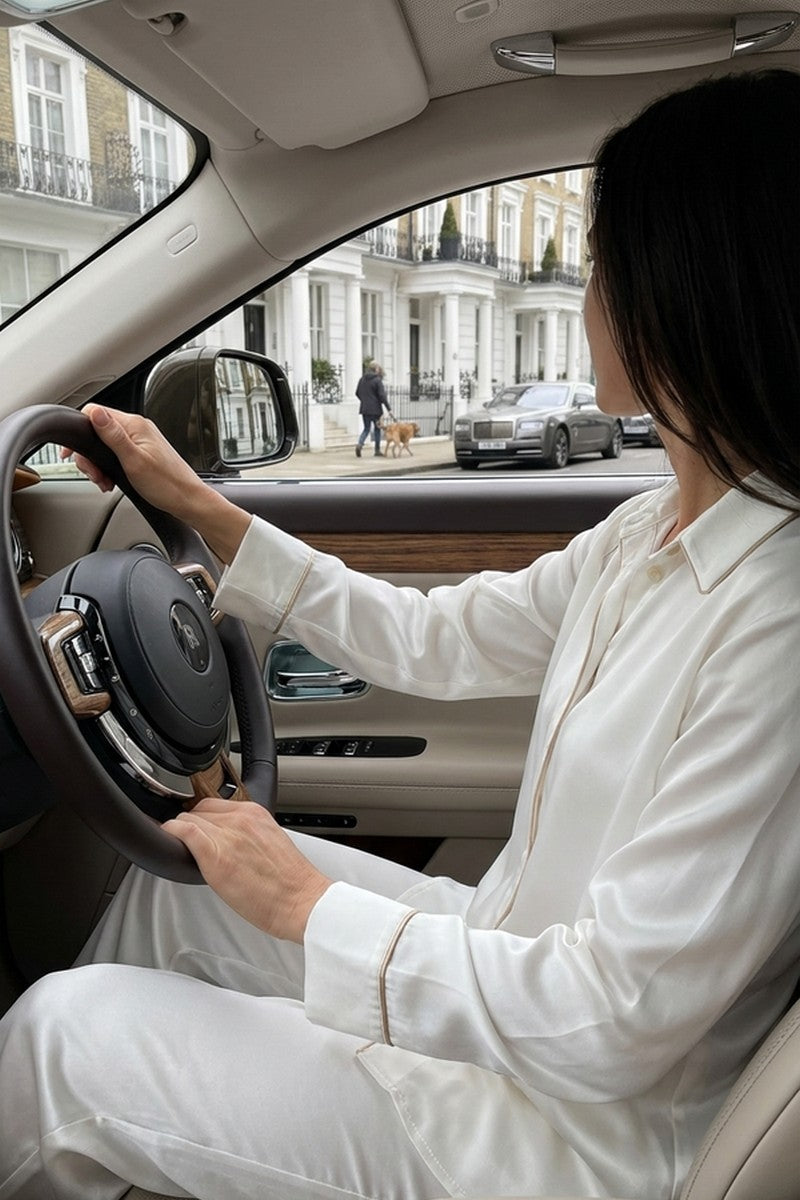 Шелковая пижама 252207-30 The Lady ivory/caramel