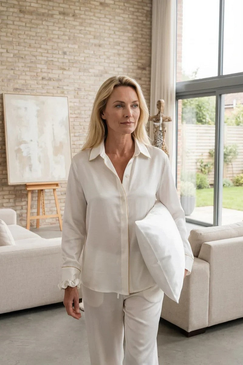 Шелковая пижама 252207-30 The Lady ivory/caramel