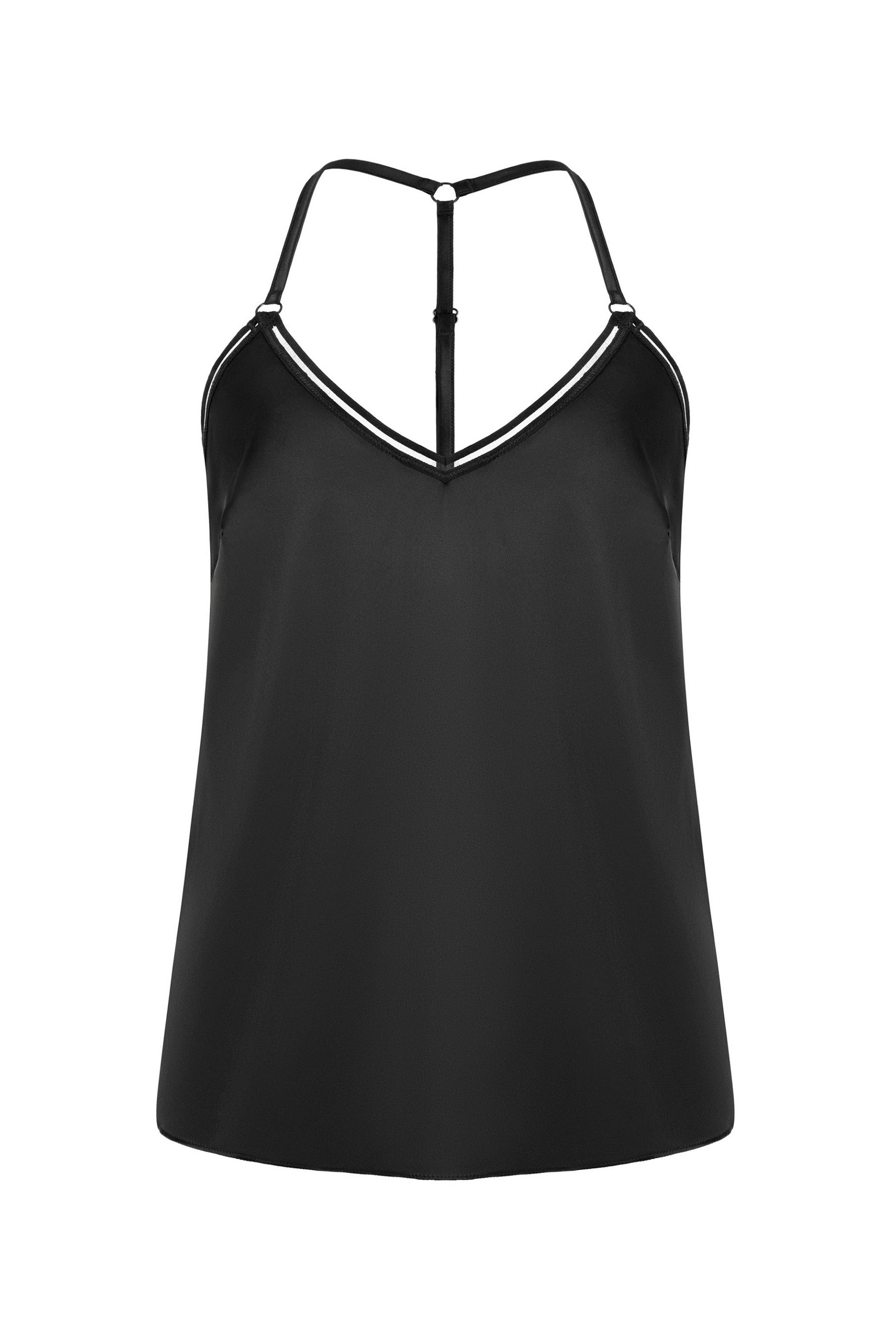 Сатинова піжама з принтом 806-6219 01 black