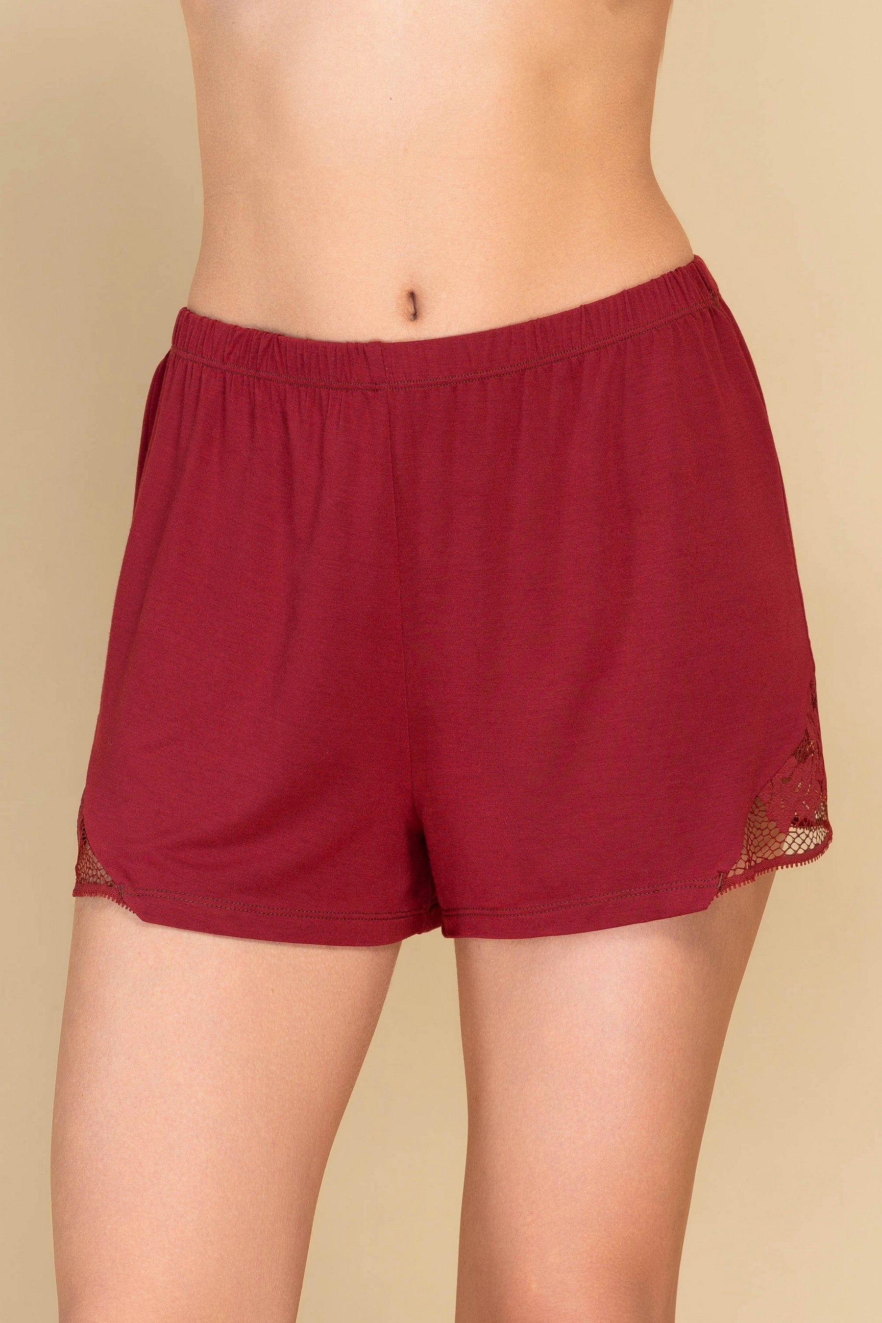 Пижама из модала с шортами 808-6804 marsala