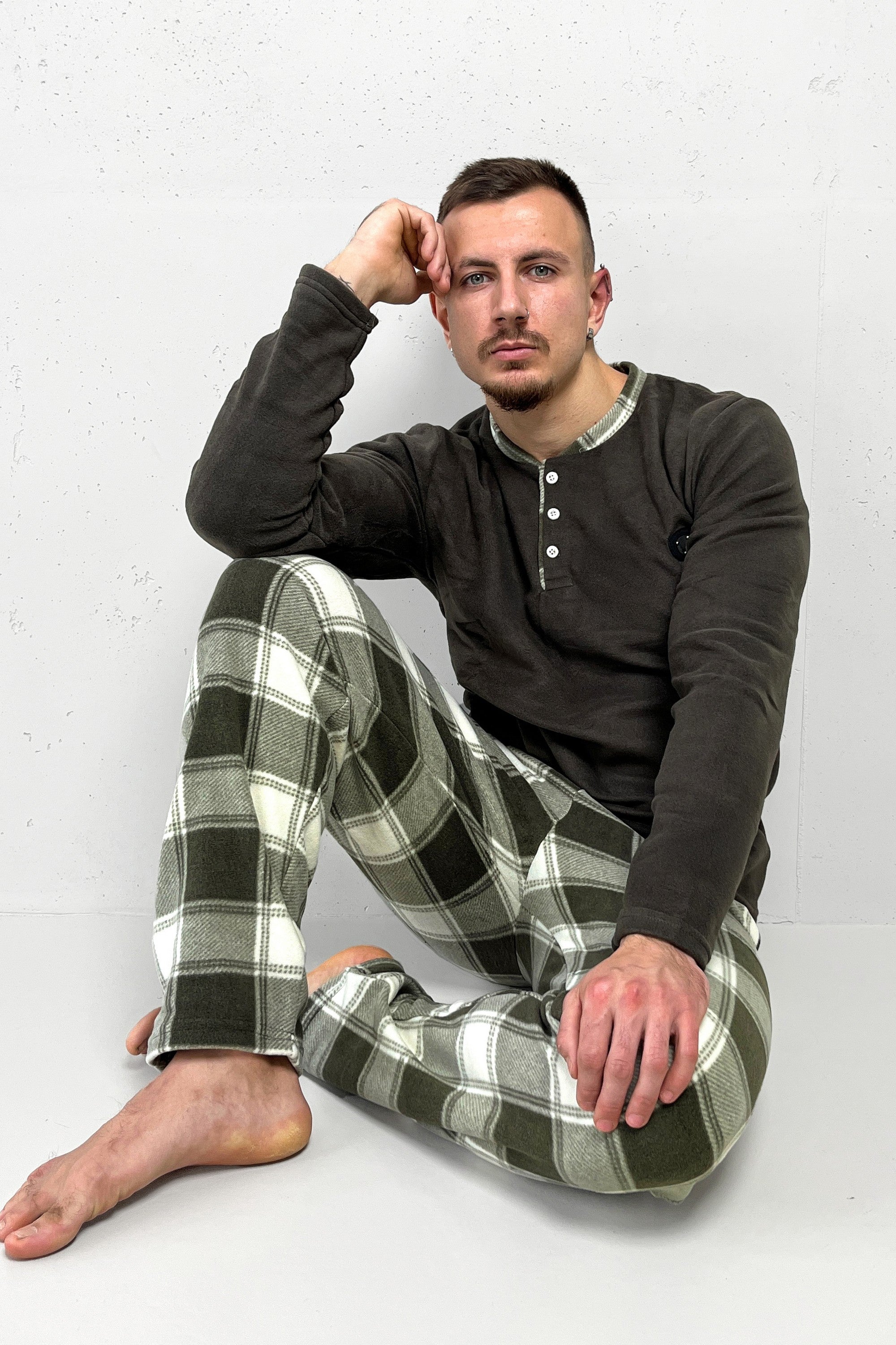 Флисовая мужская пижама 6100-2