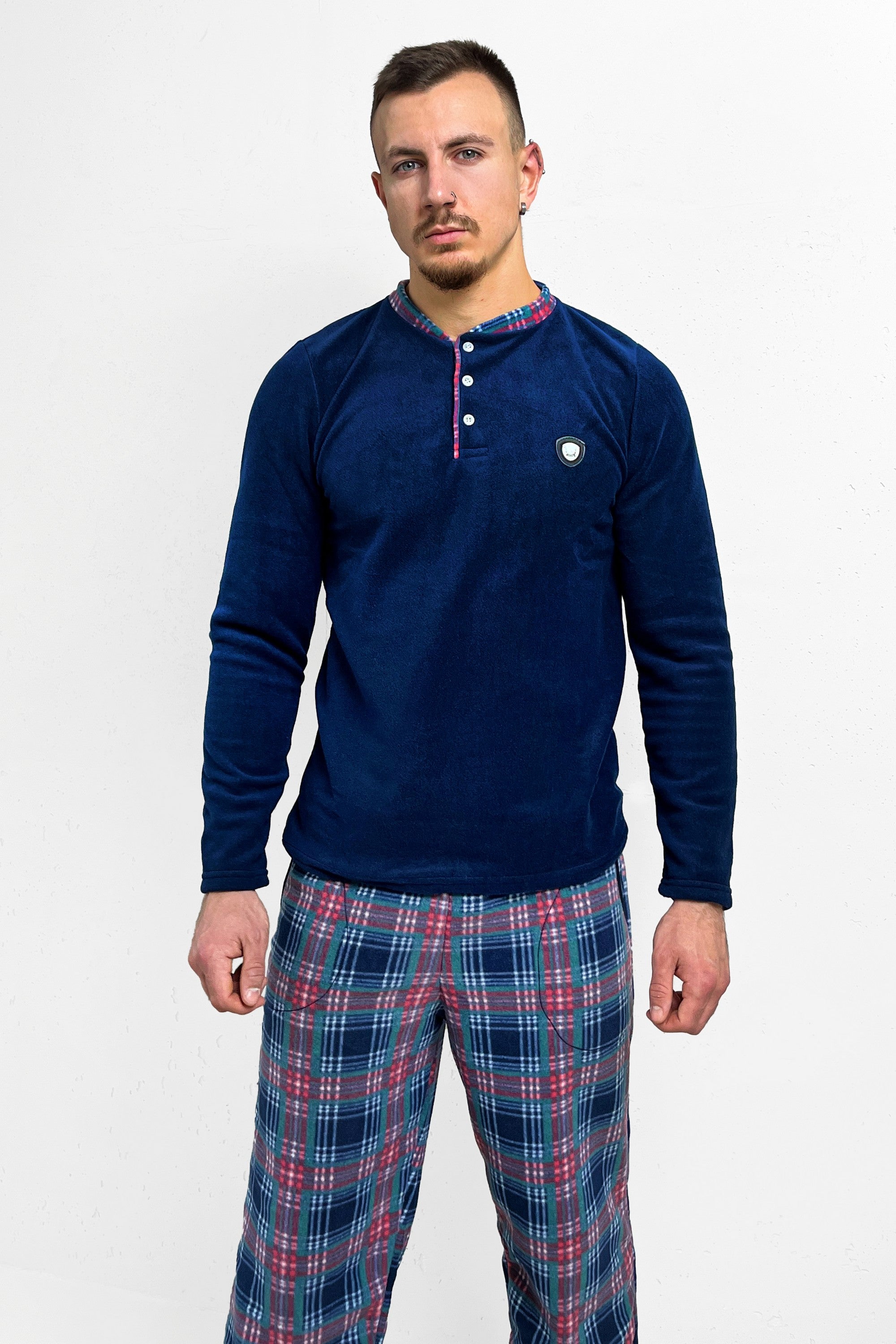 Флисовая мужская пижама 6100-6