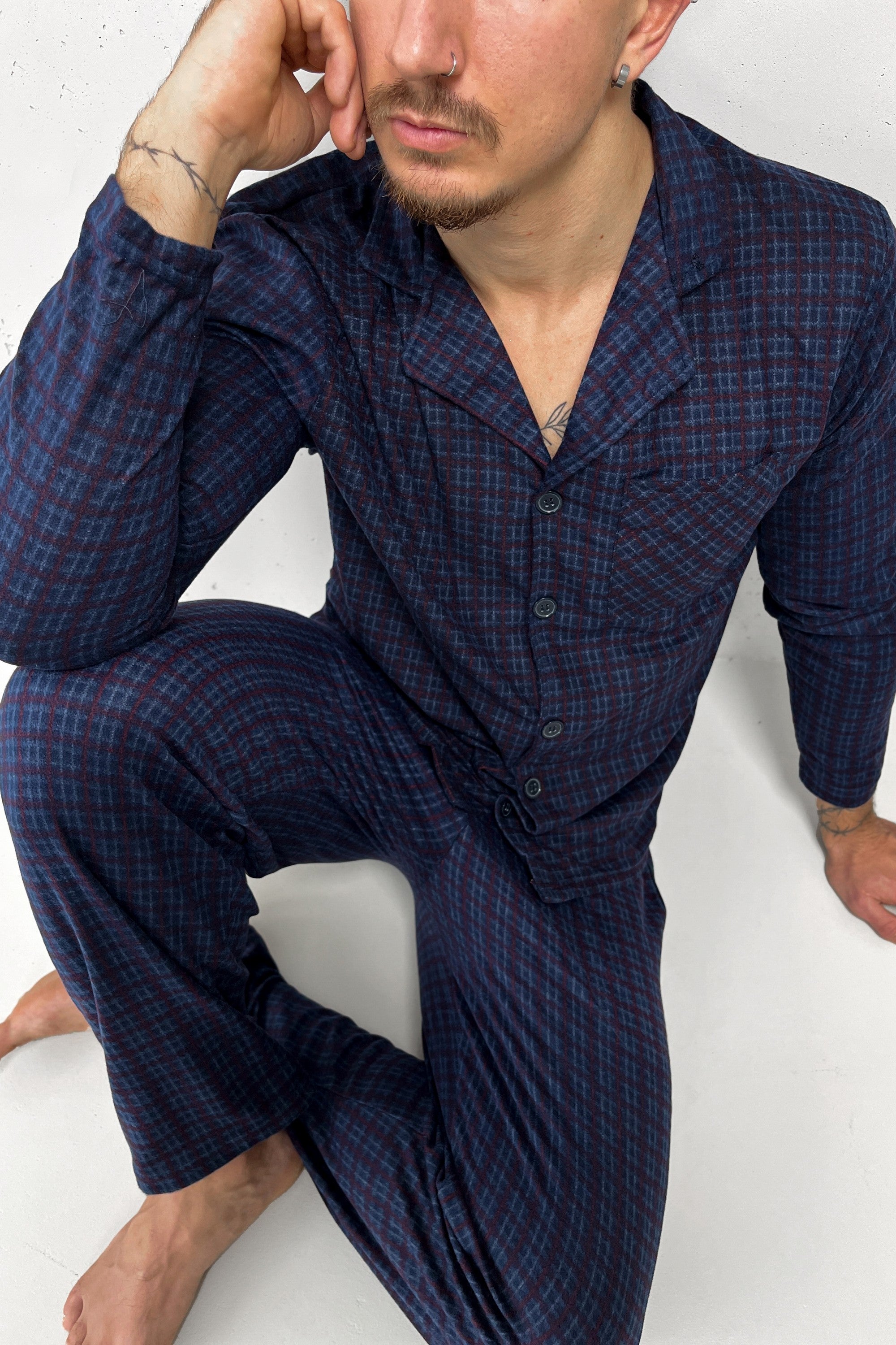 Байковая мужская пижама 6400-7