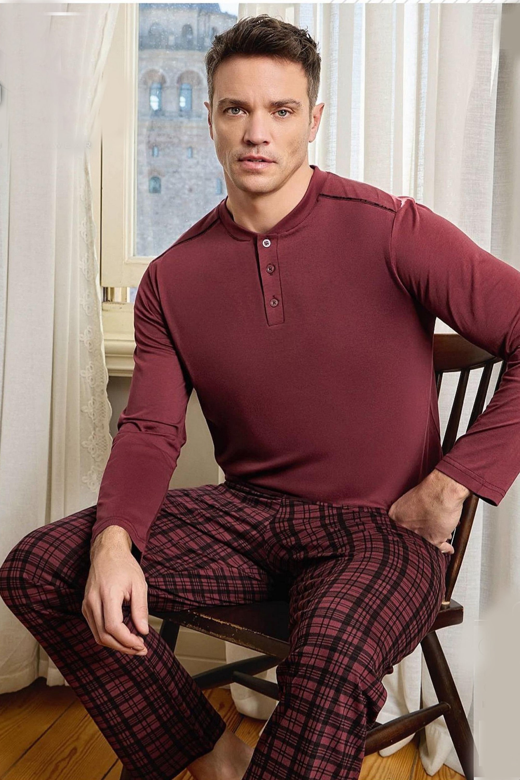 Хлопковая мужская пижама 6810-11