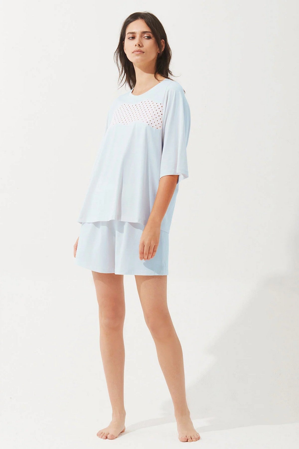 Хлопковая пижама Amely Airy Waves blue