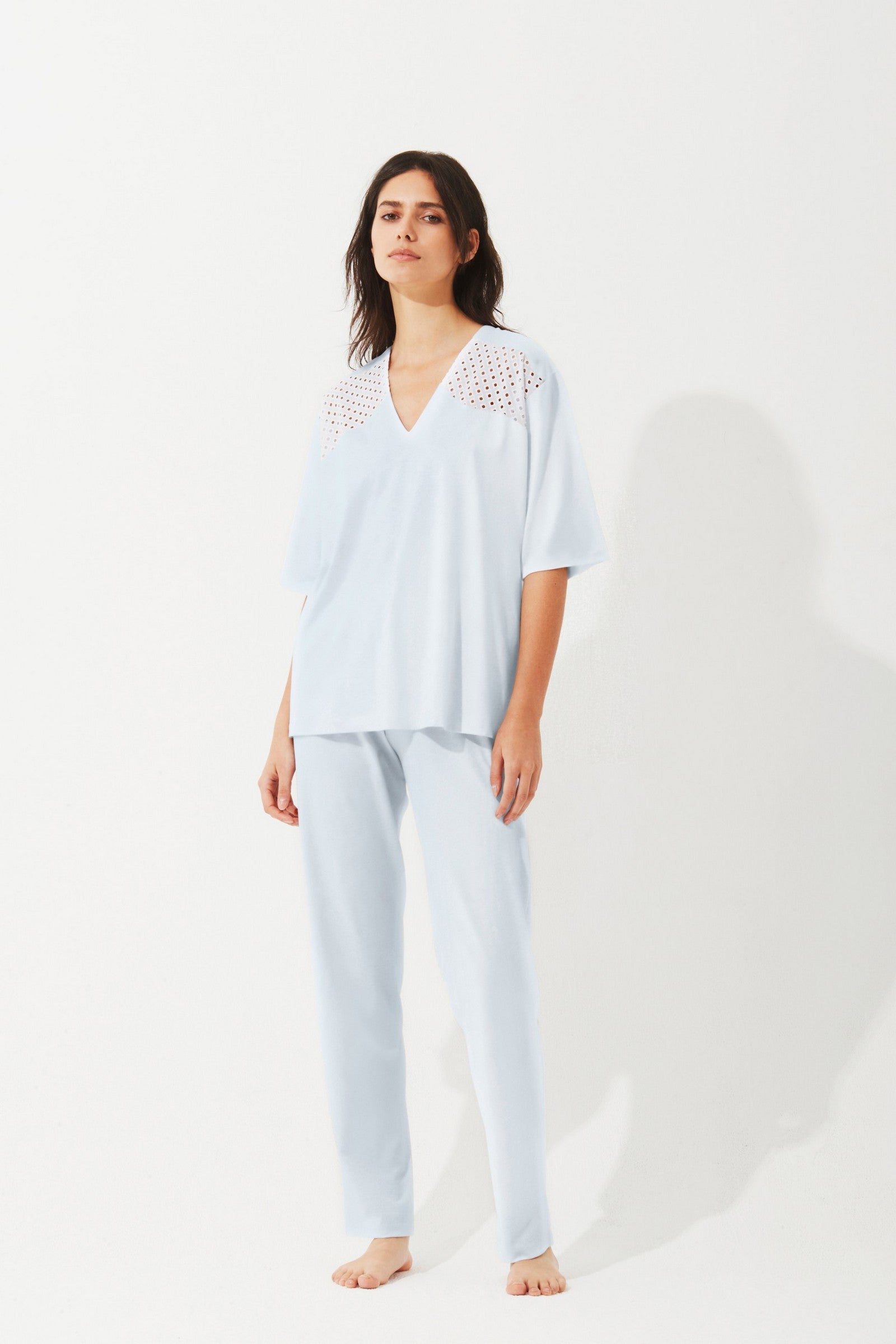 Хлопковая пижама Axele Airy Waves blue