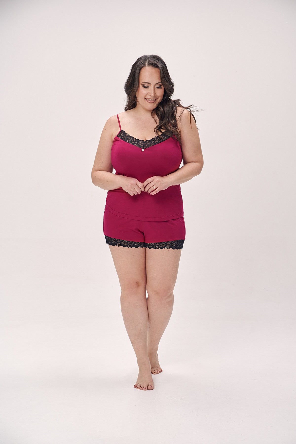 Пижама из вискозы 2437 raspberry