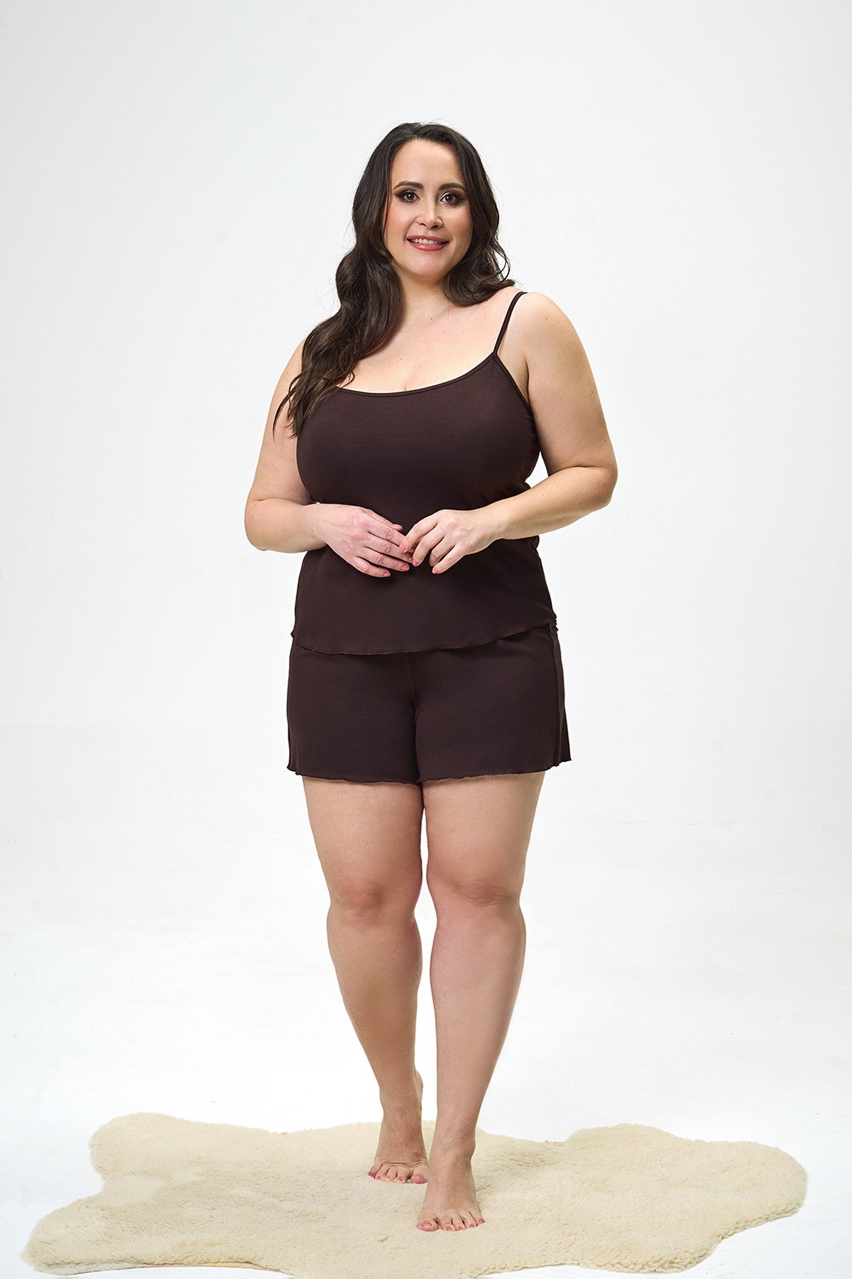 Піжама з віскози 2818 brown Shato plus size