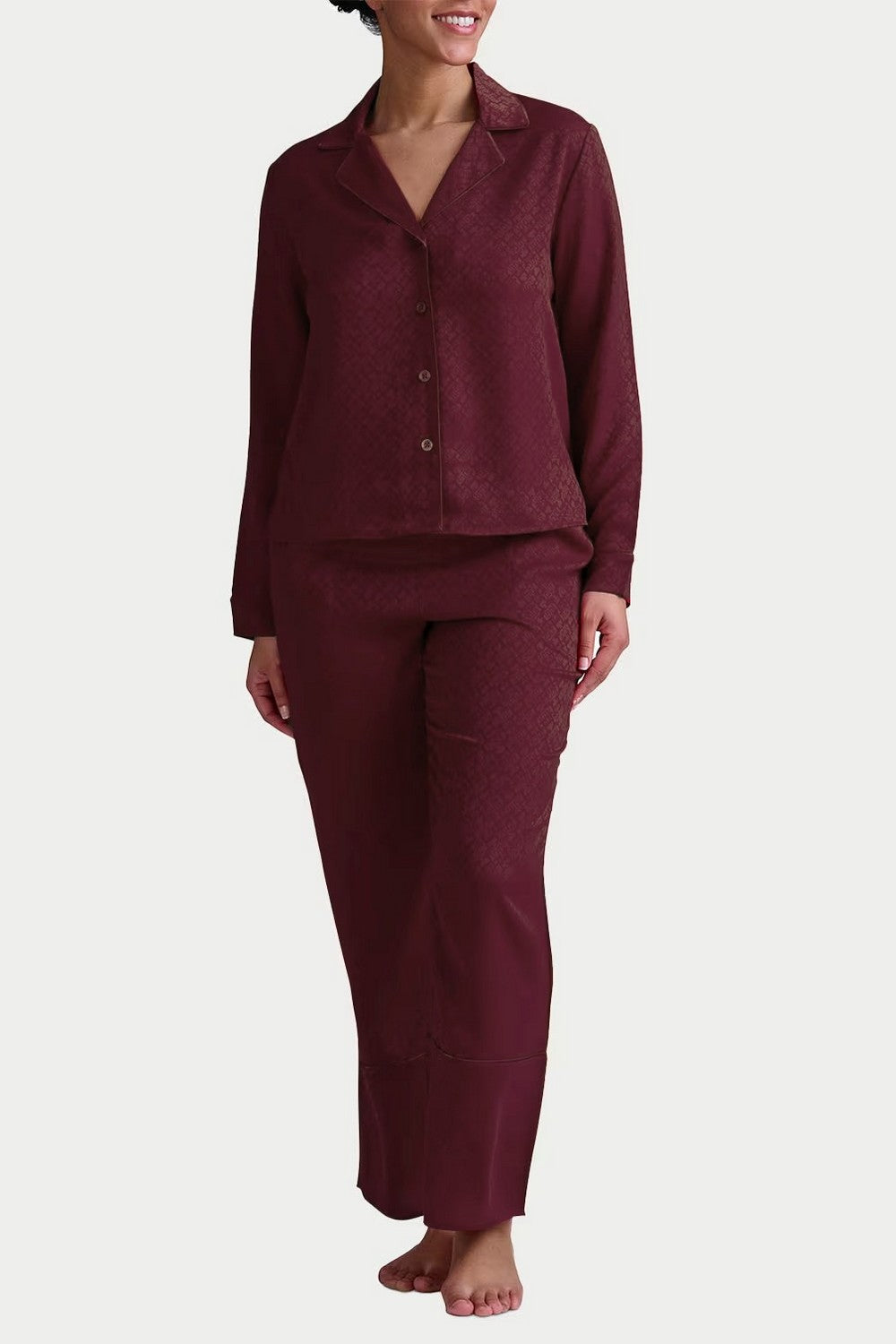 Сатиновая пижама 345756783 bordo