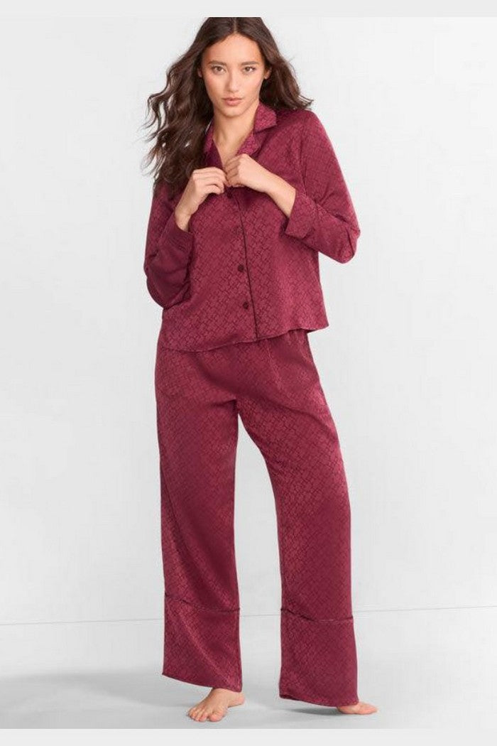 Сатиновая пижама 345756783 bordo