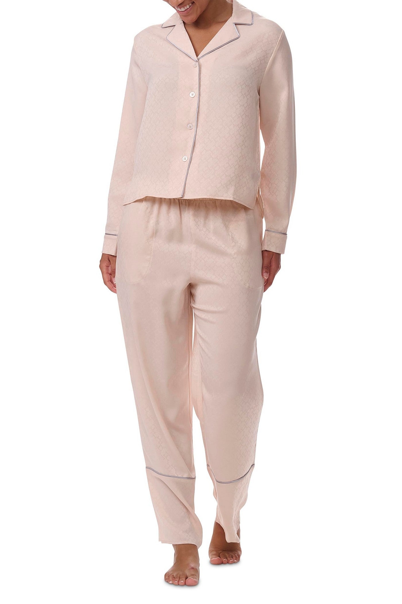 Сатиновая пижама 622867338 beige