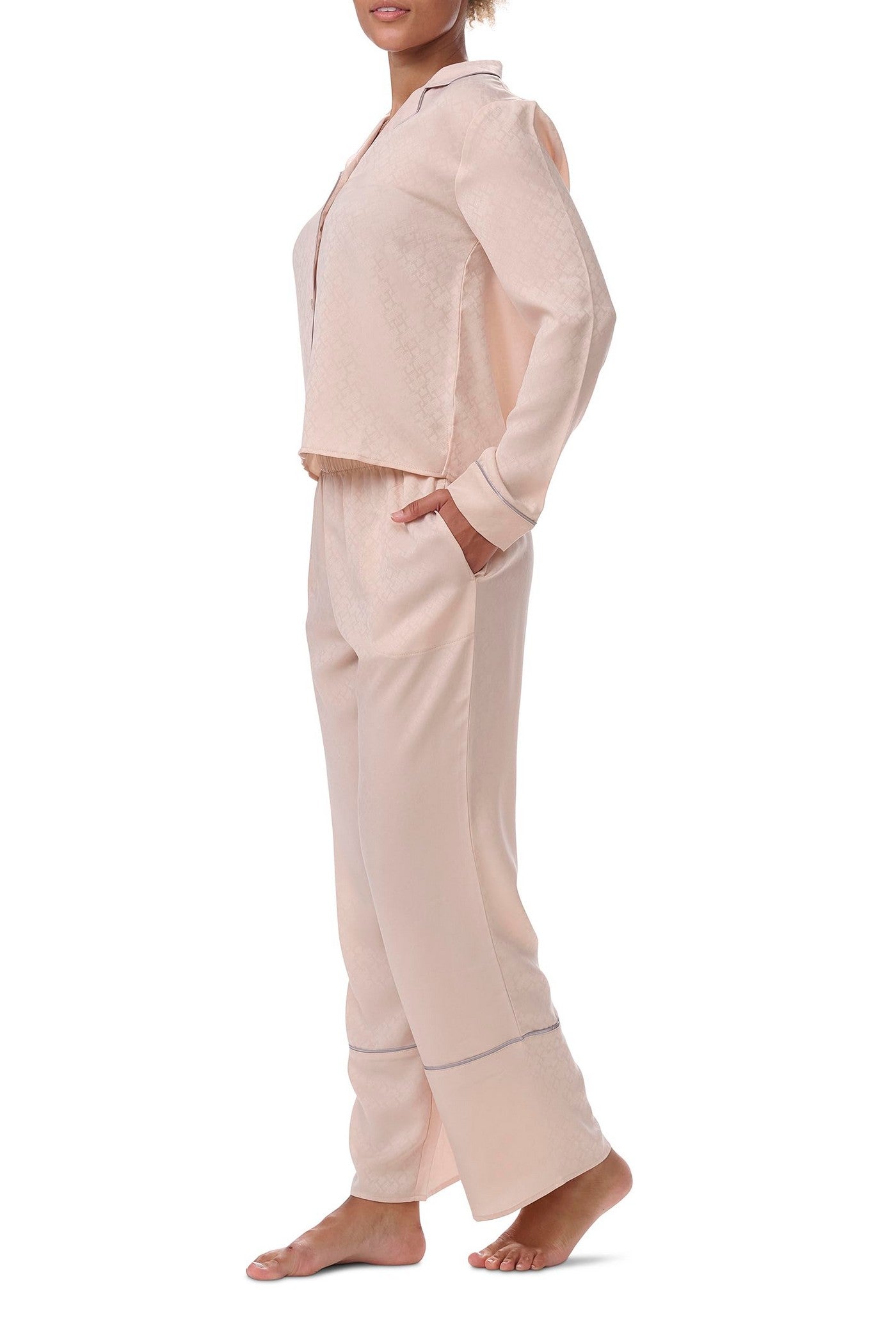 Сатинова піжама 622867338 beige