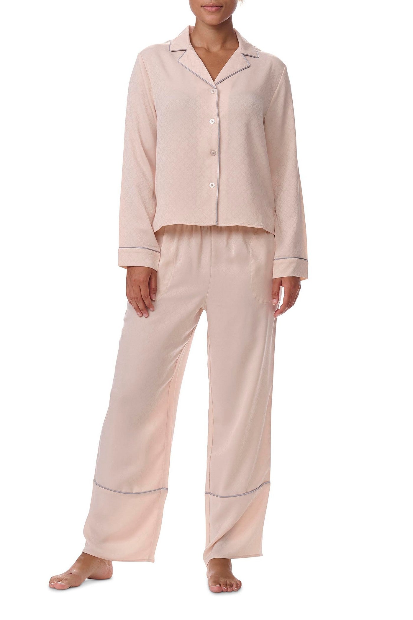 Сатиновая пижама 622867338 beige