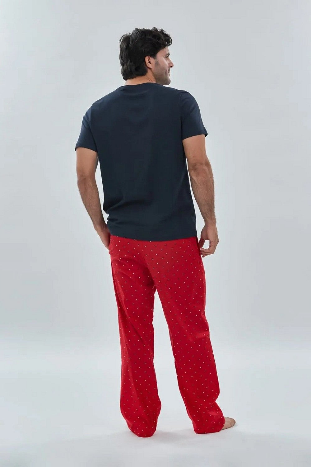 Чоловіча піжама 906695676 blue/red Tommy Hilfiger вигляд ззаду