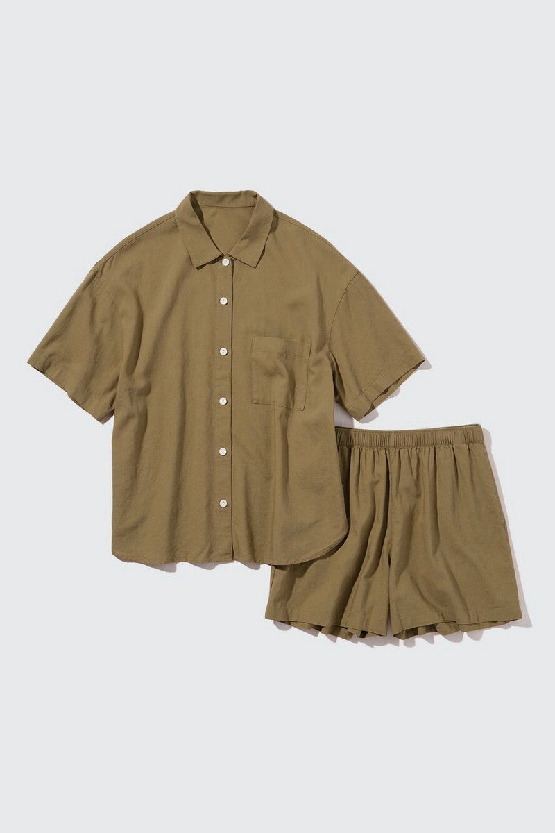 Льняная пижама 549993281 green