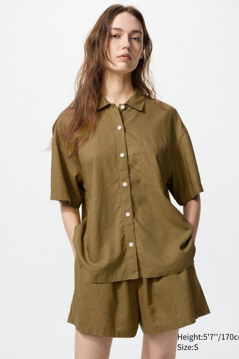 Льняная пижама 549993281 green