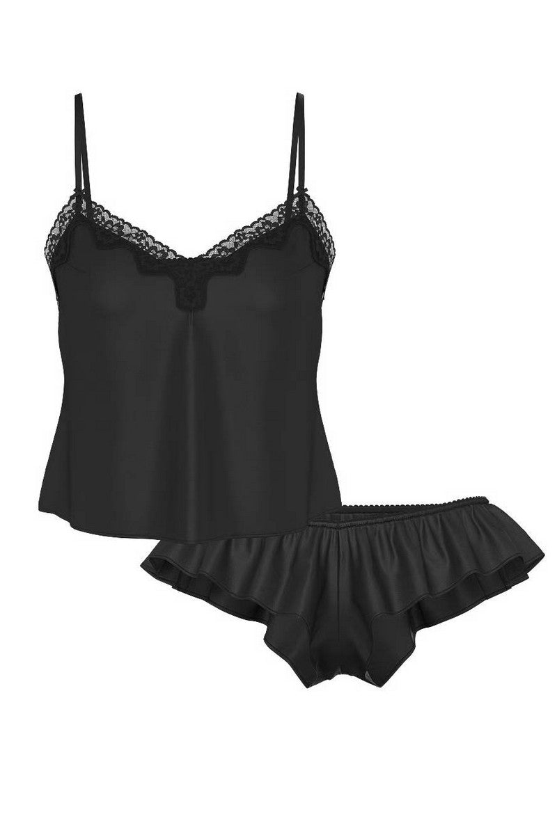 Пижама с рюшами 196217428 black