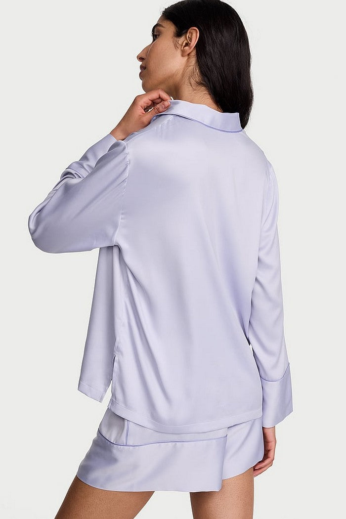 Сатинова піжама 42557420 lilac Victoria`s Secret